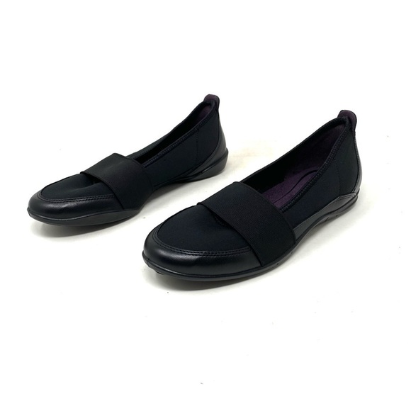 Ecco Bluma Slip on 230843 Black Leather ballet flats - Picture 1 of 7